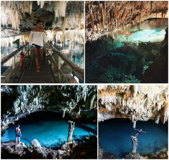 无论是湖水，还是钟乳石的构造，Crystal Cave（上）和Rangko Cave（下）分别都不大。Photo ：caketinalacarte, scoutfashion，tinaedenae, fajri harahap