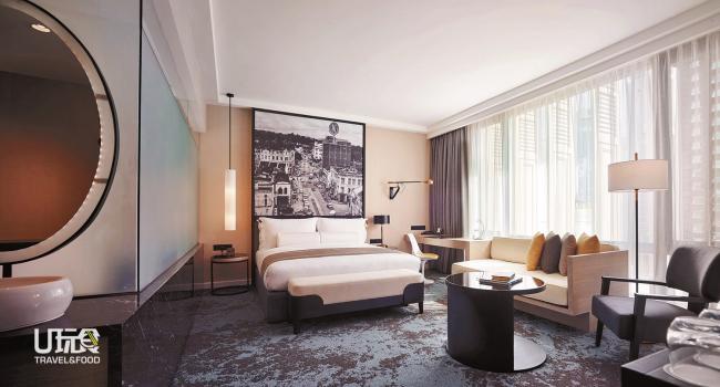 这里有号称比吉隆坡多数酒店套房宽敞、占地45平方公尺的行政一室公寓。