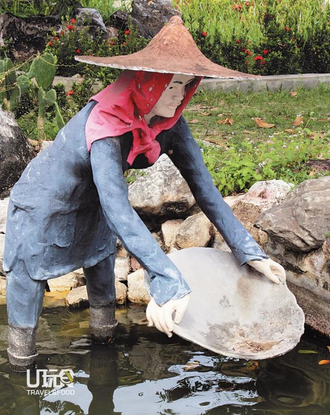 洗琉琅是当年妇女们帮补家计的主要途径，仅以简单的工具即可采集锡苗。