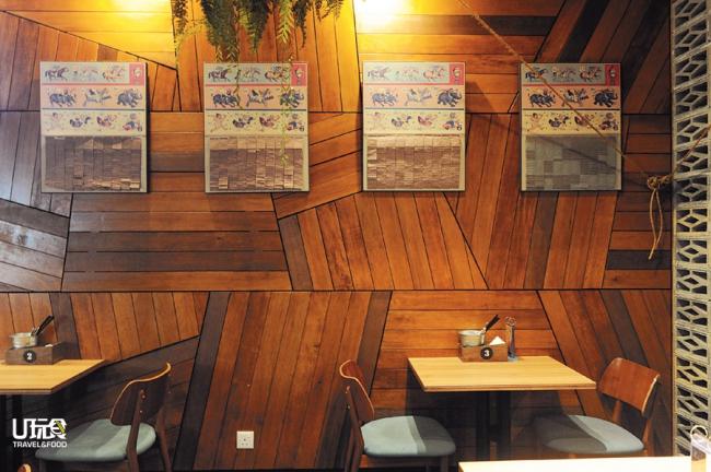 餐厅设计采用峇迪元 素，带出南洋风情。