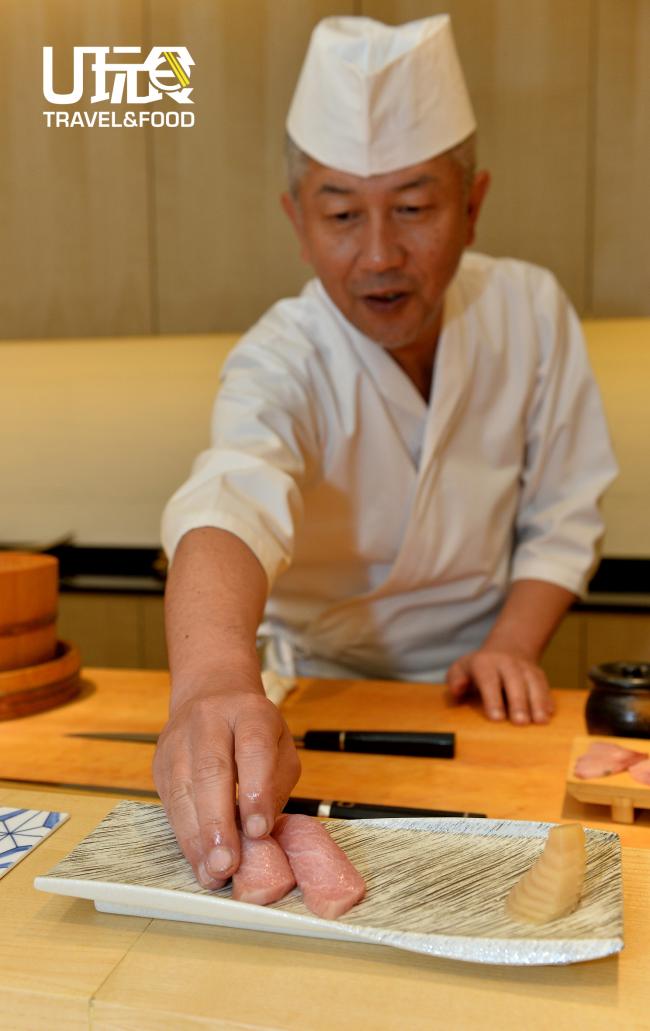 当年Ori-san被日本公司外派到吉隆坡的寿司日向（Sushi Hinata），之后又到Sushi Oribe。为了拥有更大的自主权，他去年自立门户自己当老板开了Sushi Ori。