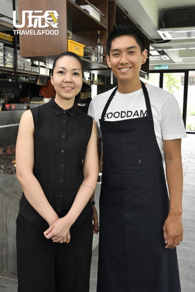 叶俊贤和徐伢佳是大学同学，在叶俊贤从意大利深造回国后，两人从快闪餐厅到现在的GOODDAM都合作无间。目前叶俊贤（右）掌管厨房而徐伢佳则负责餐厅管理。