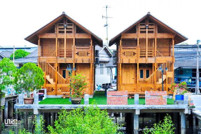 咸水港民民特别为小团旅游的旅客打造两间木屋。