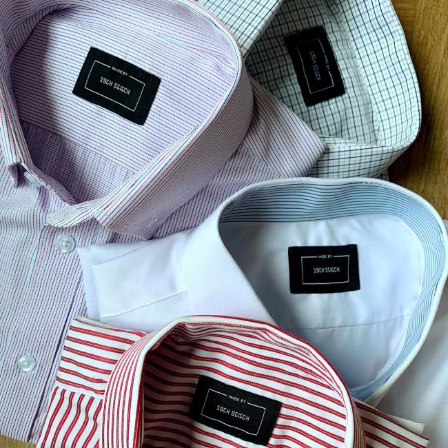 简单的衬衫从布料到款式的选择可以千变万化，例如衣领，袖口等。我们都能依照顾客的喜好客制化出专属于他独一无二的衬衫。