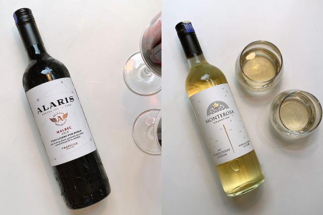 餐厅也提供酒精浓度13%的红酒Alaria Malbec与酒精浓度12%的白酒Monterosa Chardonnay Chenin Blanc。