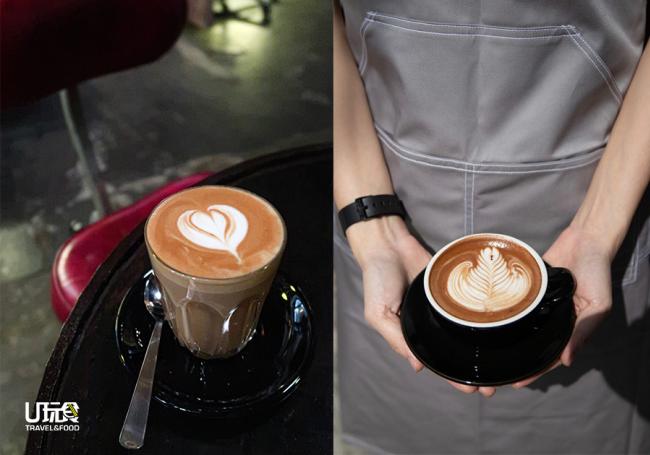 （左）Latte（右）Cafe Mocha